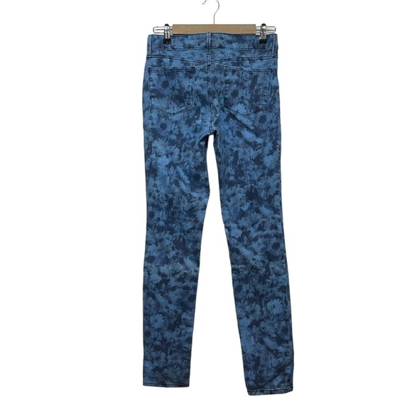 NYDJ Legging Blue Watercolor Skinny Jeans Size 2 Long - Picture 2 of 7